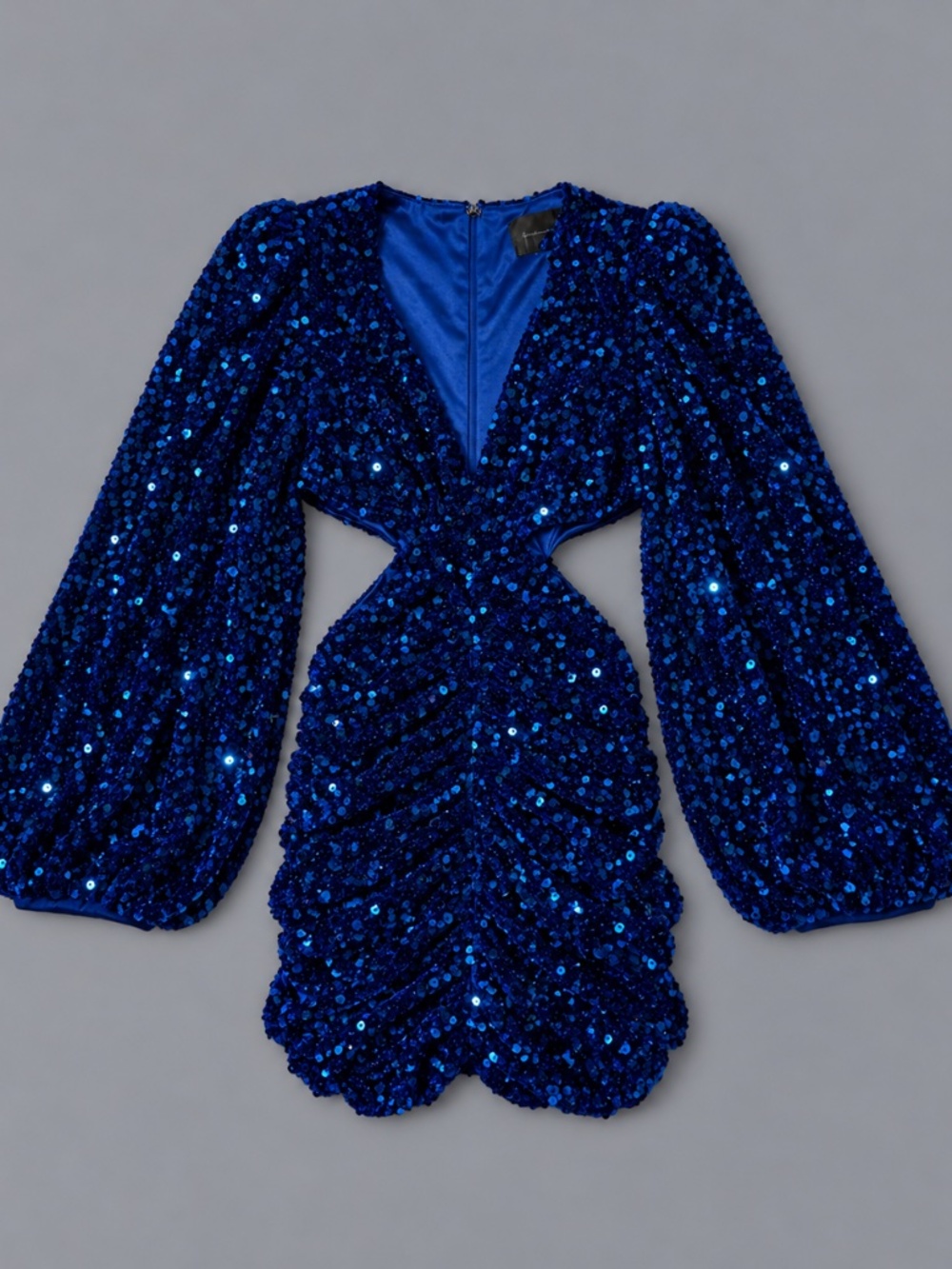 Line & Dot Blue Sequin Cutout Mini Dress – Size S